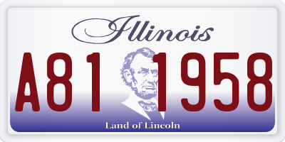 IL license plate A811958