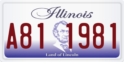 IL license plate A811981