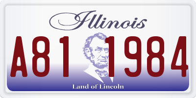 IL license plate A811984