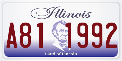 IL license plate A811992
