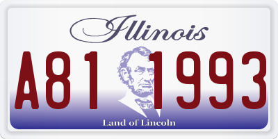 IL license plate A811993