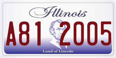 IL license plate A812005
