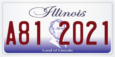 IL license plate A812021