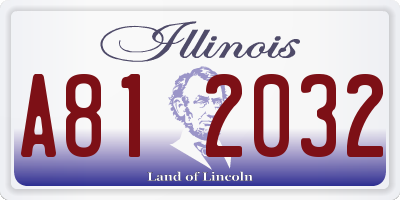 IL license plate A812032