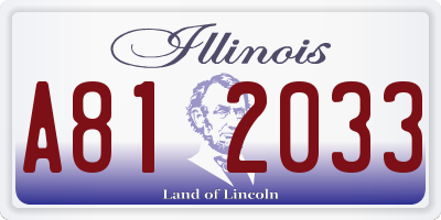 IL license plate A812033