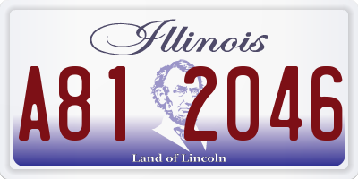 IL license plate A812046