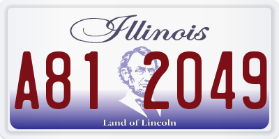 IL license plate A812049