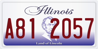 IL license plate A812057
