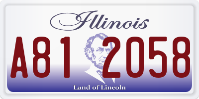 IL license plate A812058
