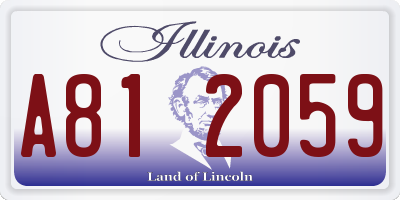 IL license plate A812059