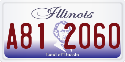 IL license plate A812060