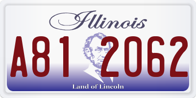 IL license plate A812062