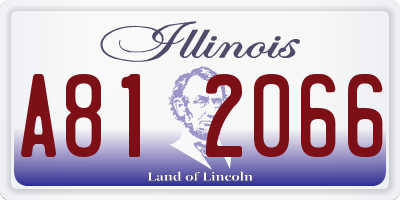 IL license plate A812066