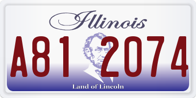IL license plate A812074