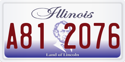 IL license plate A812076