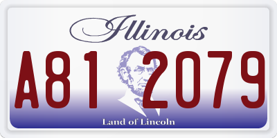 IL license plate A812079