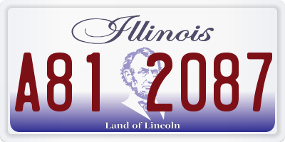 IL license plate A812087