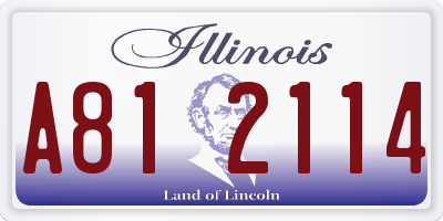 IL license plate A812114
