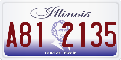 IL license plate A812135