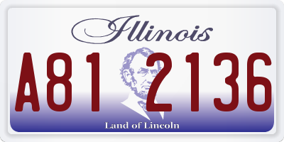 IL license plate A812136