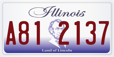 IL license plate A812137