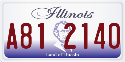 IL license plate A812140
