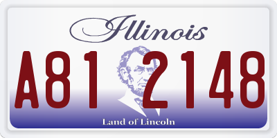 IL license plate A812148