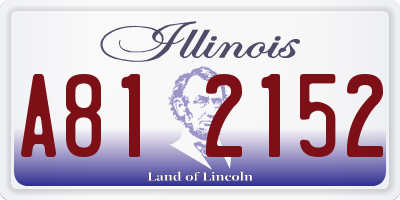 IL license plate A812152
