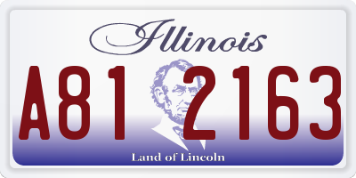 IL license plate A812163