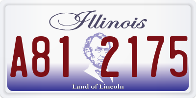 IL license plate A812175