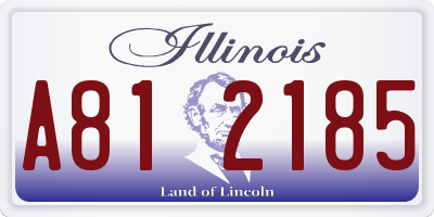 IL license plate A812185
