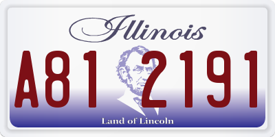 IL license plate A812191