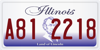 IL license plate A812218