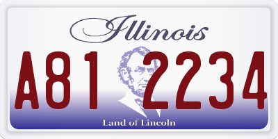 IL license plate A812234