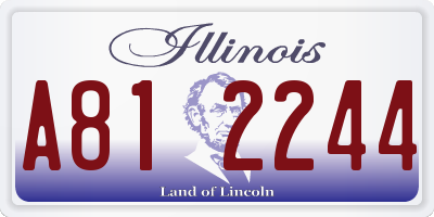 IL license plate A812244