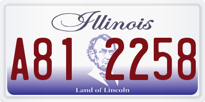 IL license plate A812258