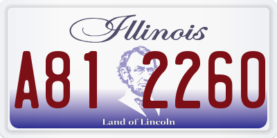 IL license plate A812260