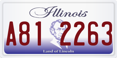 IL license plate A812263