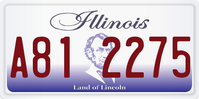 IL license plate A812275