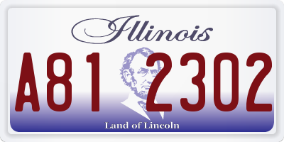 IL license plate A812302