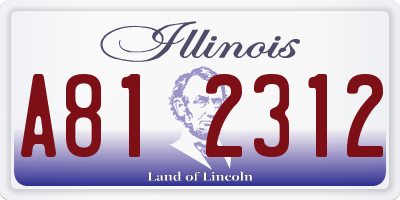 IL license plate A812312