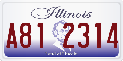 IL license plate A812314