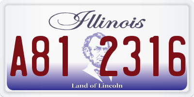 IL license plate A812316