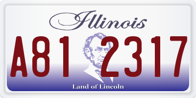 IL license plate A812317