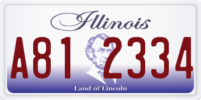 IL license plate A812334