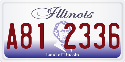 IL license plate A812336