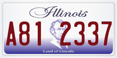 IL license plate A812337