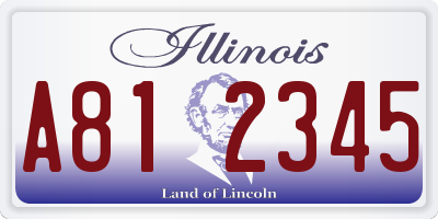 IL license plate A812345
