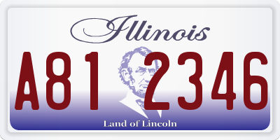 IL license plate A812346