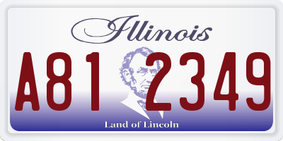 IL license plate A812349